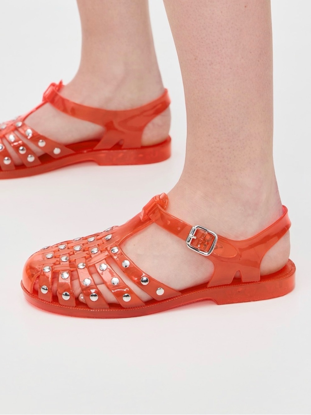 INTENTIONALLY BLANK Ellery Stud Jelly Sandals (Sz 9) Cherry Red NWT